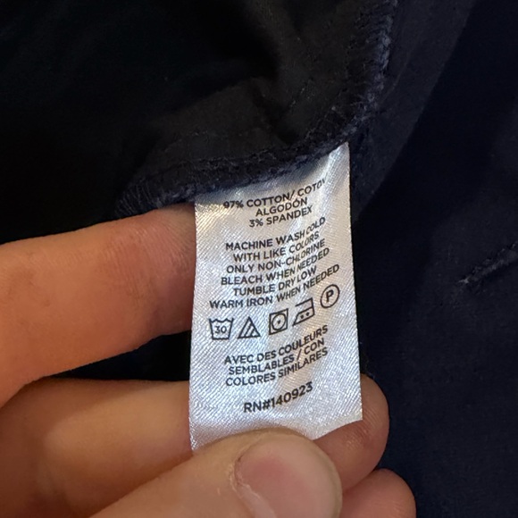 LOFT Women’s Navy Straight-Leg Chinos - Picture 4 of 4